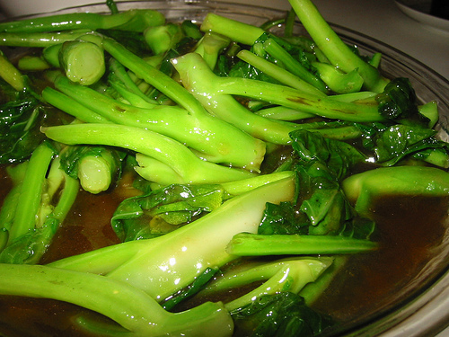 Chinese green vegies in oyster sauce